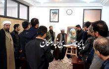 پرده برداری از تصویر نقاشی شده سردار شهید سلیمانی توسط ایوب عباسی هنرمند خوش ذوق ملکانی