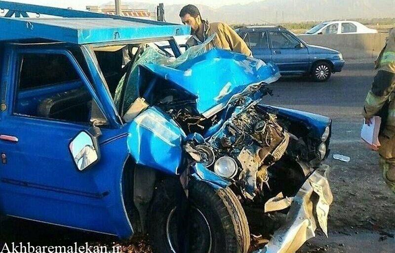 ۵ فوتی در اثر برخورد ۲ خودروی نیسان در جاده سرچم میاندوآب