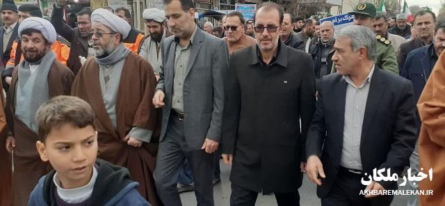 راهپیمایی مردم ملکان در محکومیت حمله تروریستی کرمان