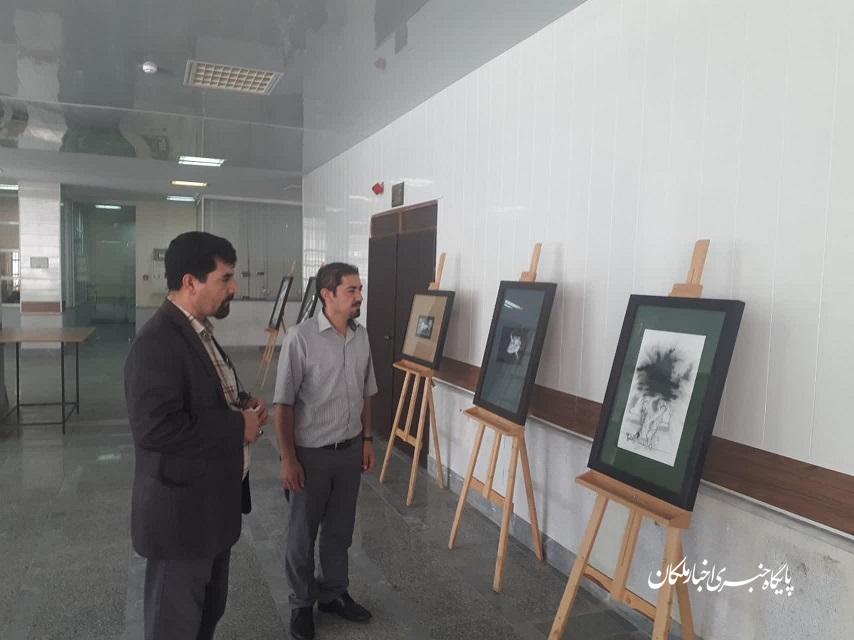 برپایی نمایشگاه نقاشی نه به اعتیاد در شهرستان ملکان