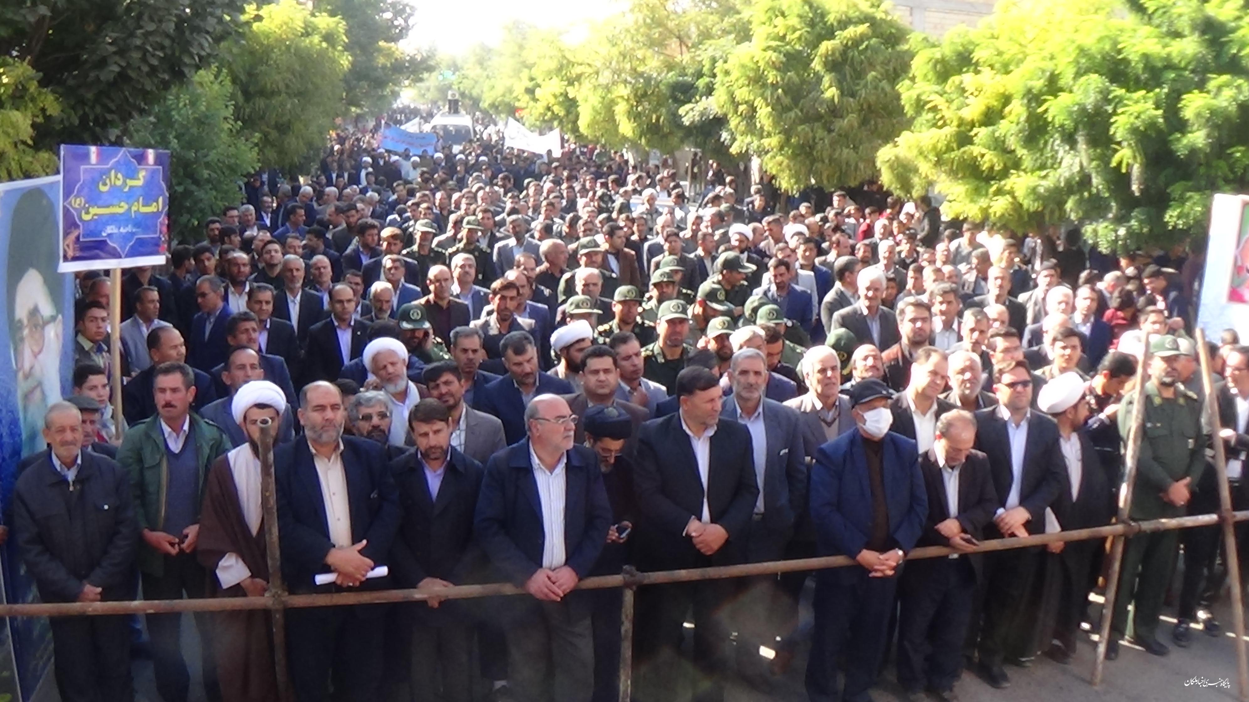 گزارش تصویری از مراسم راهپیمایی ۱۳ آبان شهرستان ملکان
