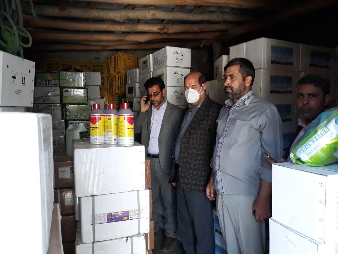 کشف سموم کشاورزی در انباری یک واحد سم فروشی غیرمجاز در شهرستان ملکان
