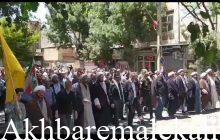 راهپیمایی خشم و نصر در شهرستان ملکان برگزار شد