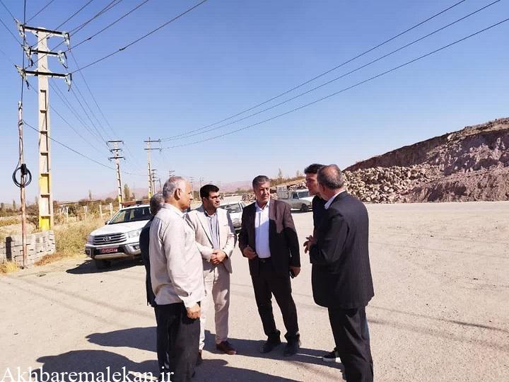 بازدید فرماندار ملکان از جاده ملکان به مراغه و چند واحد تولیدی در شهرک صنعتی ملکان