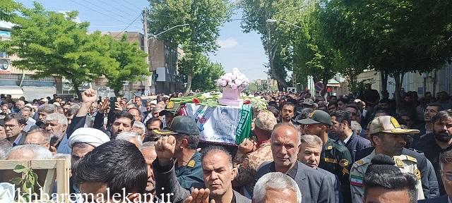 تشییع پیکر مطهر مرزبان جوان ملکانی شهید مبین مولایی