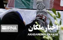 تشییع پیکر مادر شهیدان آذری در مراغه