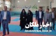 بازدید معاون توسعه ورزش بانوان وزارت ورزش و جوانان از سالن تکواندو ملکان و تجلیل از فاطمه باقرزاده