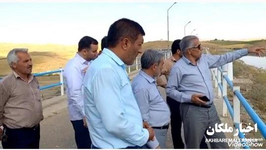 بازدید فرماندار ملکان از سد شهید کاظمی بوکان