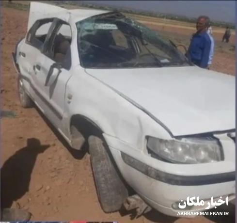 براثر واژگونی سمند زوج جوان اهل روستای حسین اباد جان باختند