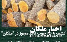 کشف ۸ تن چوب فاقد مجوز در ملکان