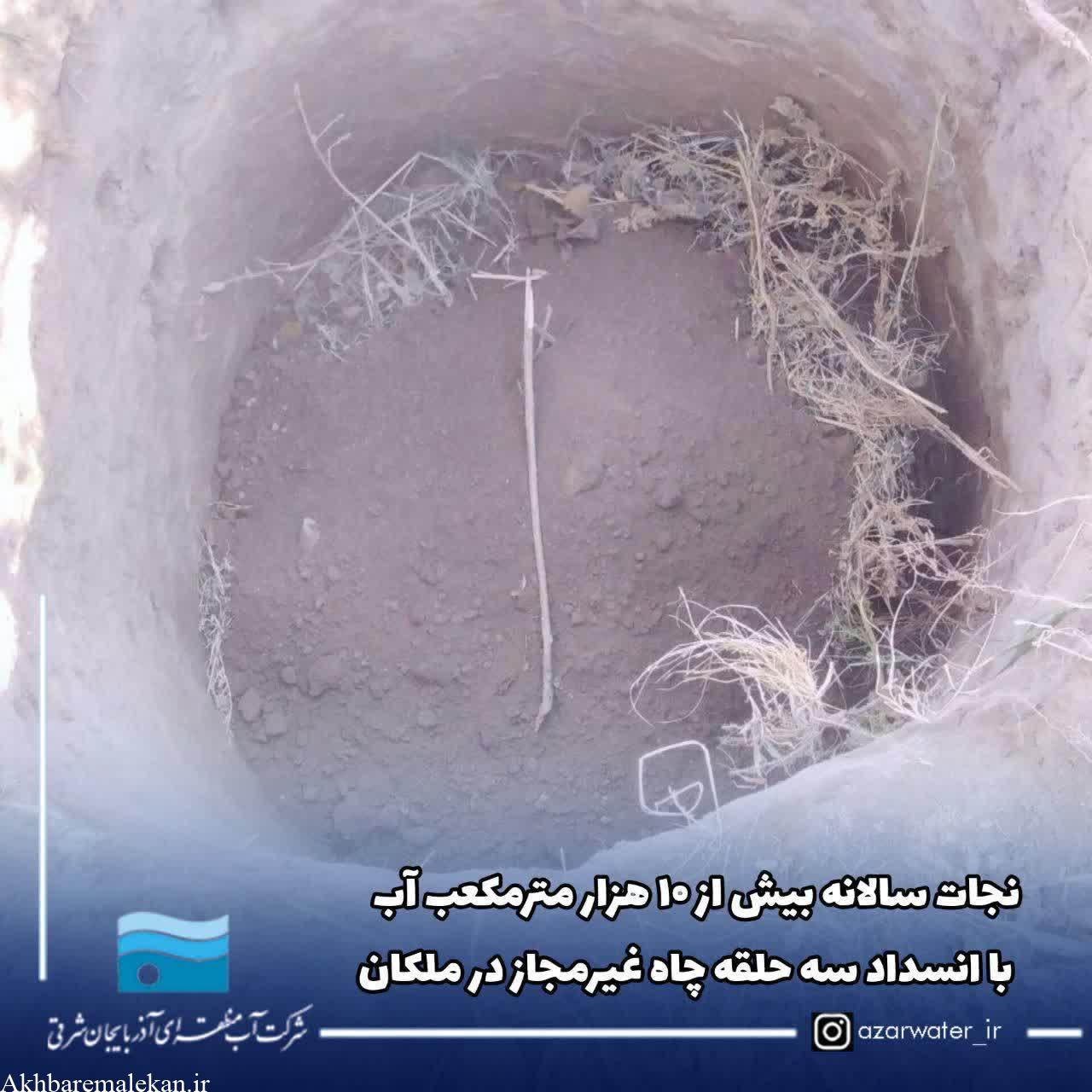 انسداد سه حلقه چاه غیرمجاز در اراضی ملکان؛بایقوت و آقمنار