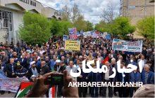 راهپیمایی روز جهانی قدس با حضور باشکوه مردم ملکان برگزار شد+تصاویر