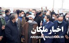 اعتراض چند معترض مبارک شهری،وزیر صمت را از زدن کلنگ فاز دوم شهرک صنعتی ملکان منصرف کرد!