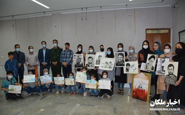 برگزاری ورکشاب طراحی سیاه قلم و نقاشی کودکان در شهرستان ملکان