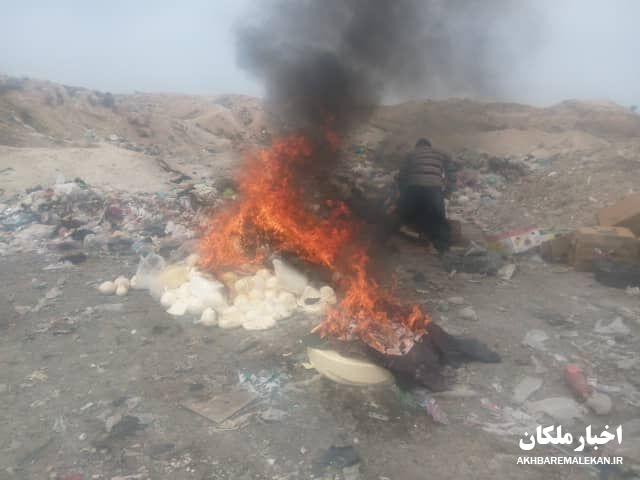 معدوم کردن ۵۰۰ کیلوگرم کره تقلبی در ملکان