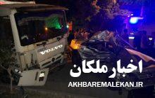 فوت دو جوان بنابی در سانحه برخورد پژو با کامیونت