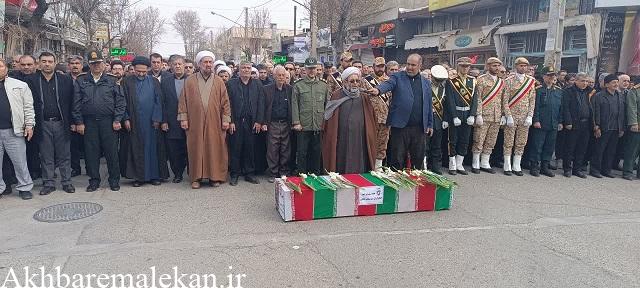 آیین تشییع پیکر پاک شهید علی یگانه در ملکان برگزار شد