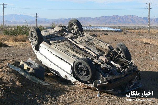 واژگونی سمند در ملکان ۶ مصدوم برجای گذاشت